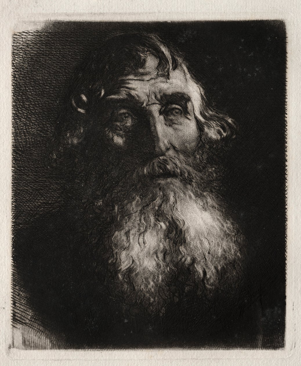 Studie hlavy starého muže. od Hubert von Herkomer