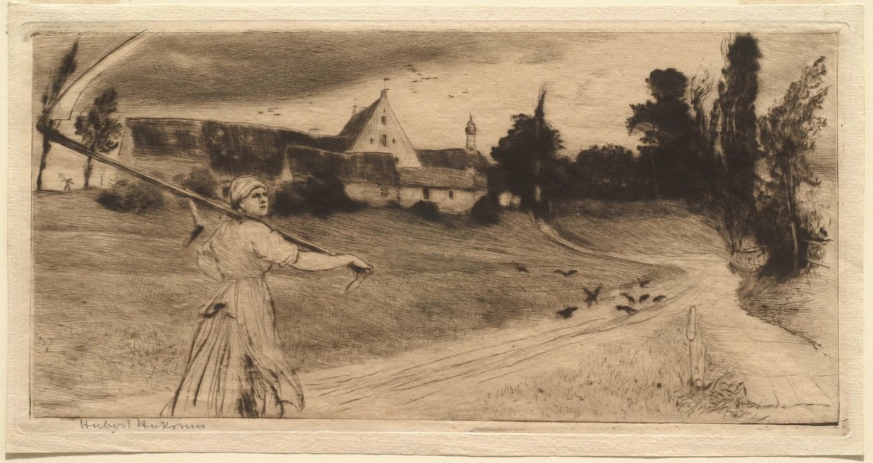 Bouřlivé počasí od Hubert von Herkomer