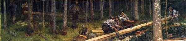 Dřevorubci od Hubert von Herkomer