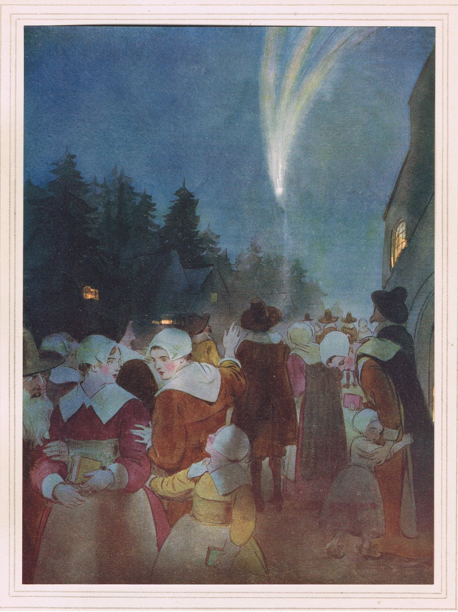 Zářící kopí...na půlnoční obloze od Hugh Thomson