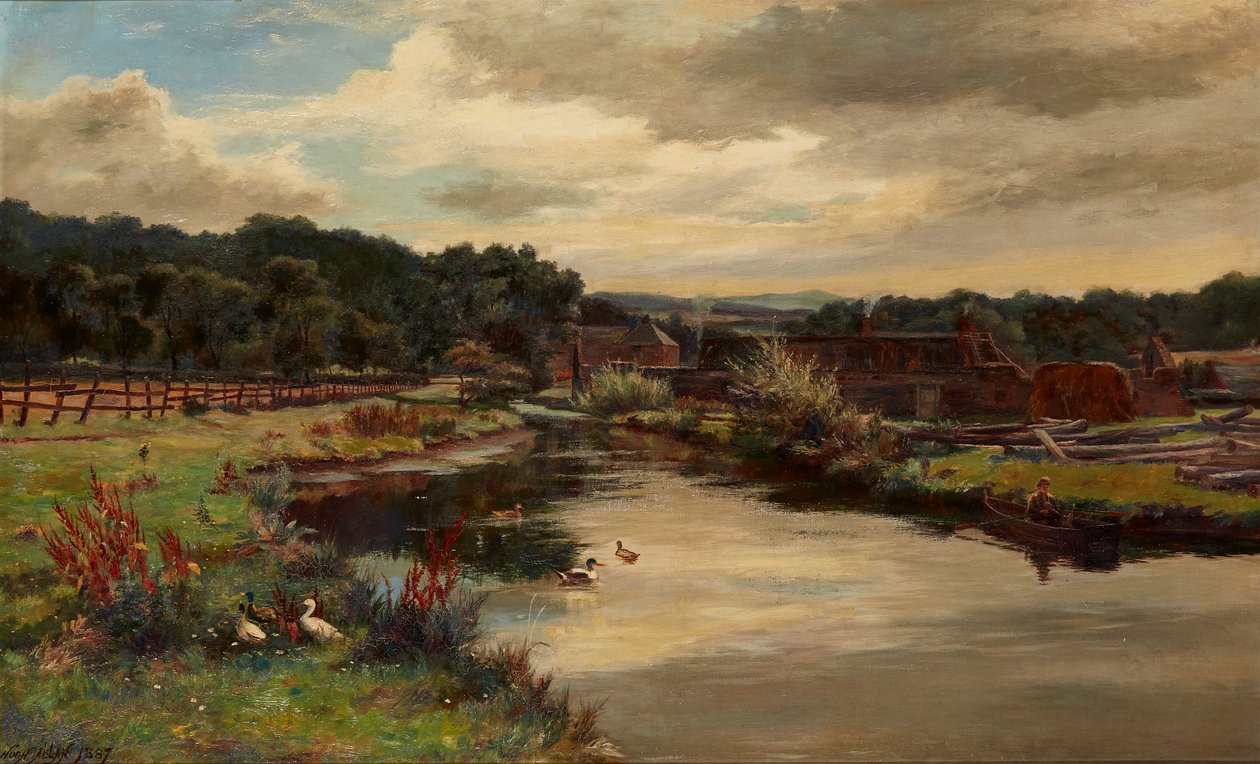 The Mill-Lade, Glen Farg u Aberfeldy (olej na plátně) od Hugh Allan