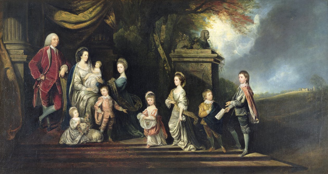 John 2. hrabě z Egmontu (1711-1770) a jeho rodina, kolem roku 1770 od Hugh Barron