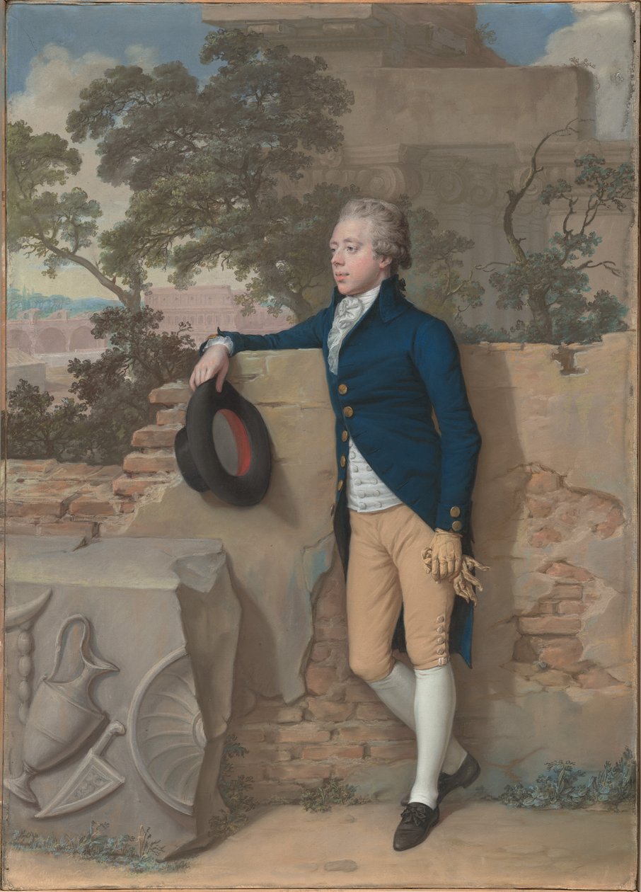 Frederick North, pozdější pátý hrabě z Guilford, v Římě od Hugh Douglas Hamilton