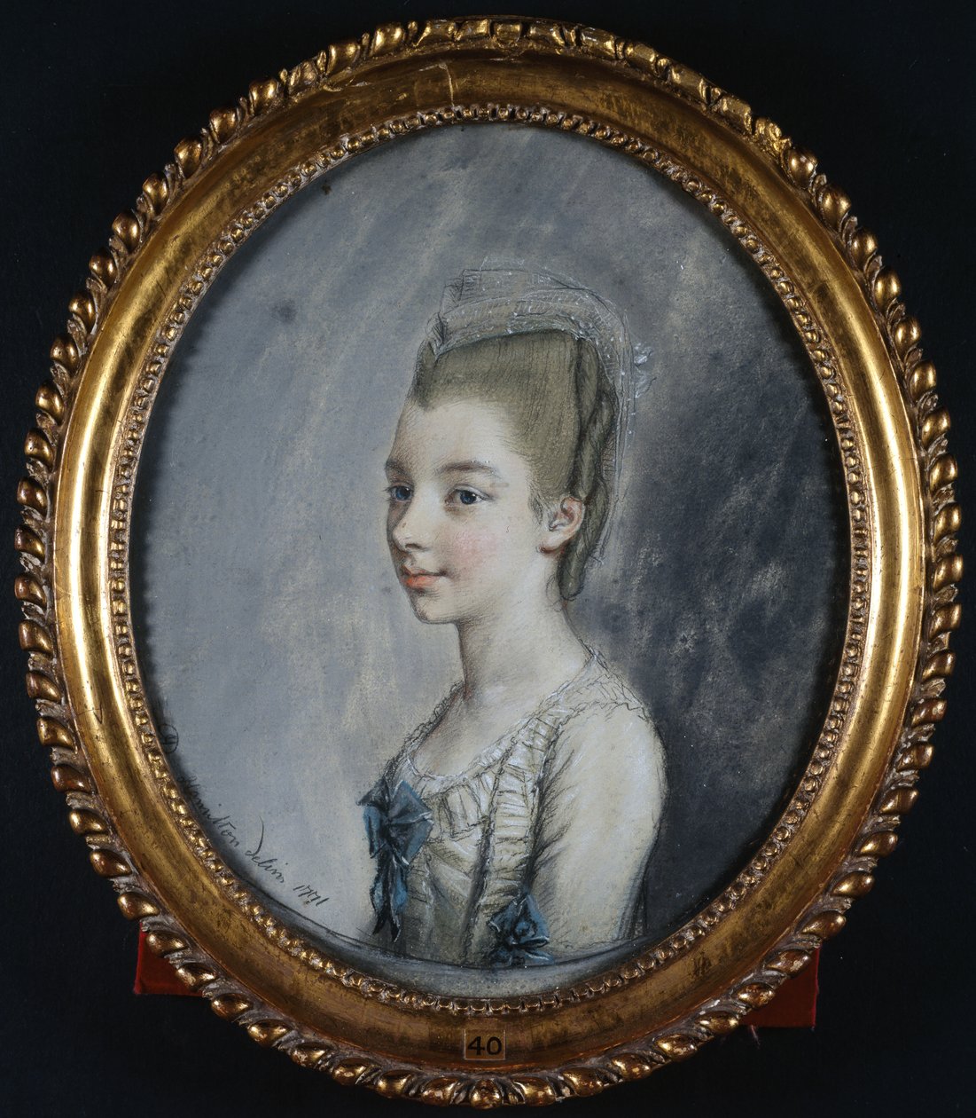 Portrét Georgiany Spencerové, pozdější vévodkyně z Devonshire od Hugh Douglas Hamilton