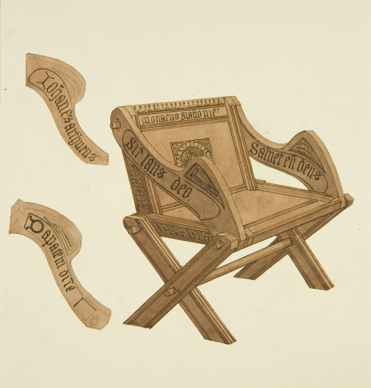 Old Chair z Glastonbury Abbey, 1822 od Hugh ONeill