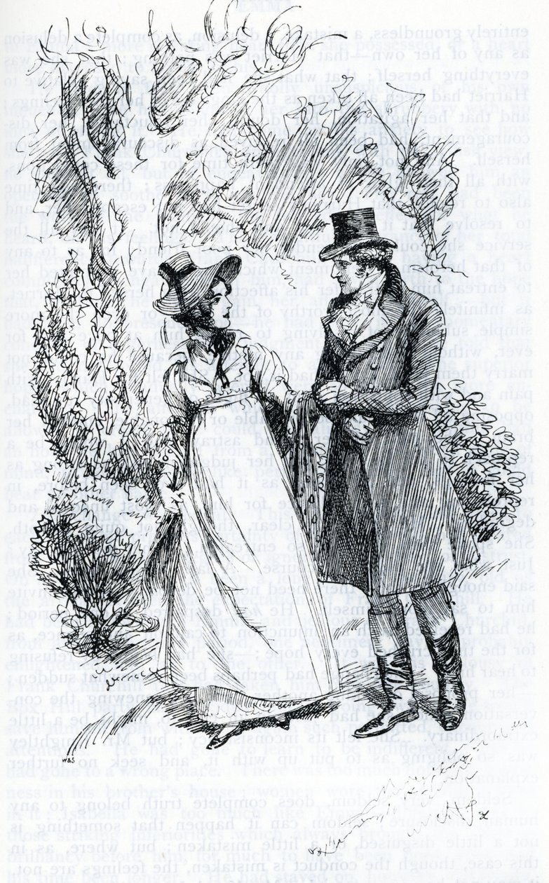 "Emma a pan Knightley" (ilustrace) od Hugh Thomson