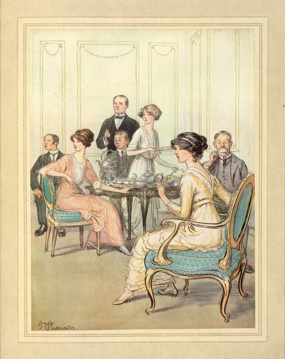 Pít čaj z knihy „Obdivuhodný Crichton“ od J. M. Barrieho od Hugh Thomson