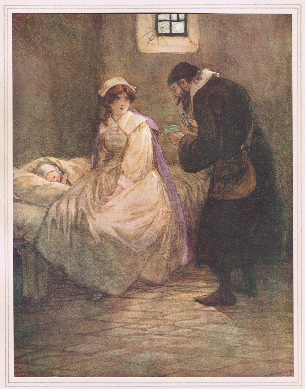 Hester se posadila na postel od Hugh Thomson