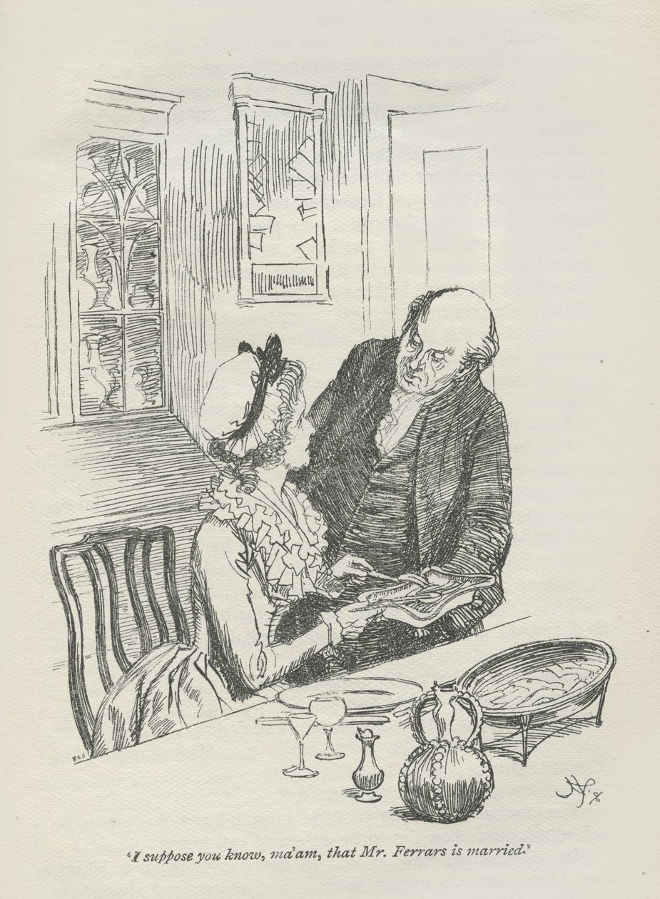 Předpokládám, že víte, madam, že pan Ferrars je ženatý, 1896 od Hugh Thomson