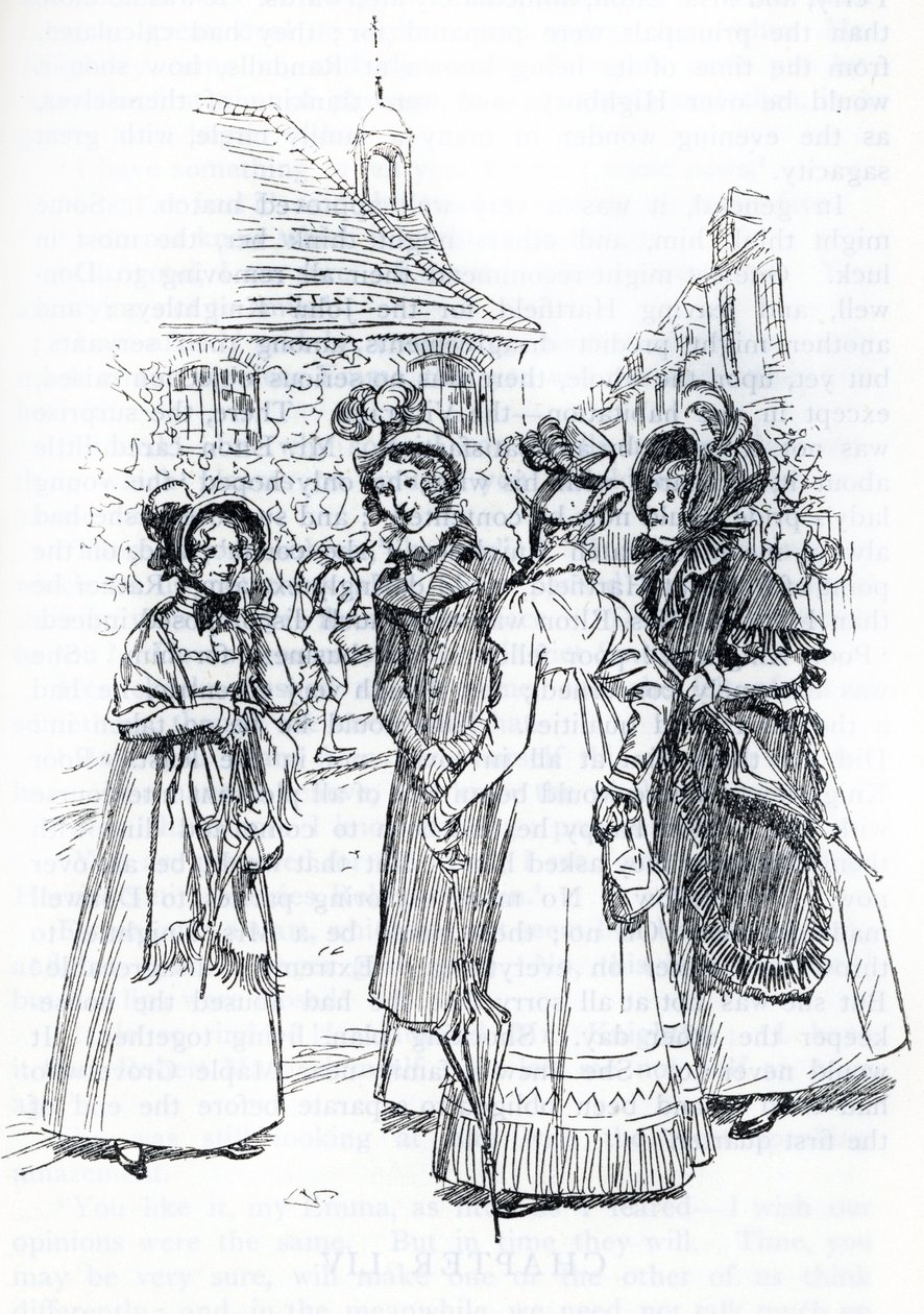 "Paní. Cole, paní Perryová a paní Eltonová“ - (ilustrace) od Hugh Thomson