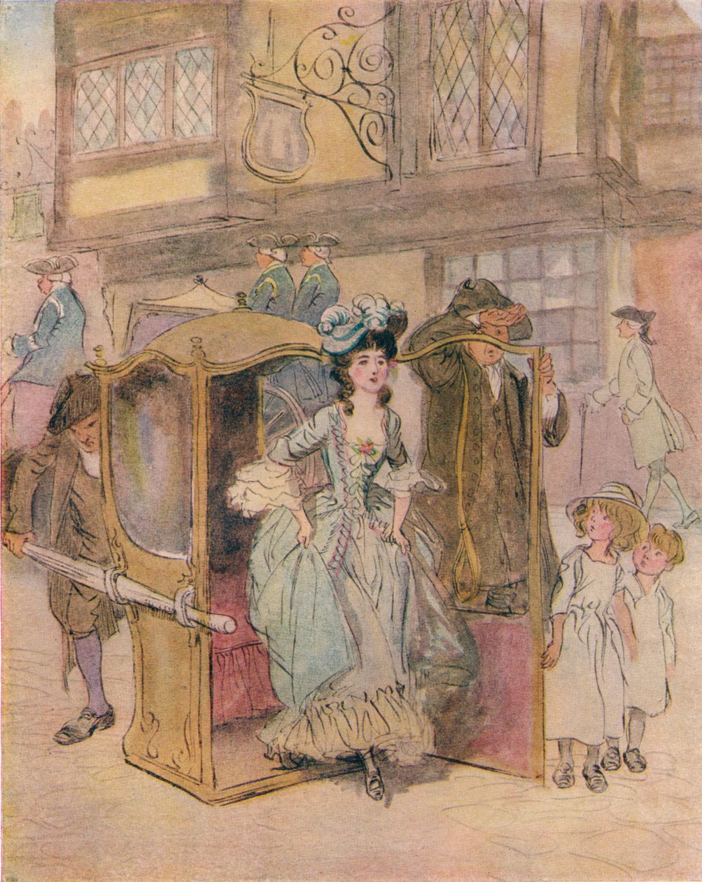 Předběžný náčrt pro ilustraci ke škole pro skandál, c1917. od Hugh Thomson