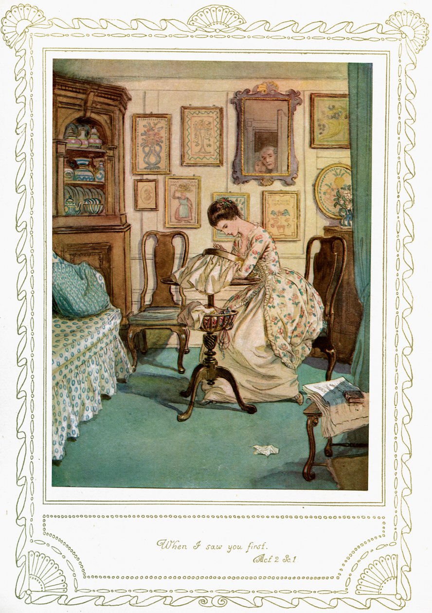 Richard Brinsley Sheridan "Škola pro skandál" od Hugh Thomson