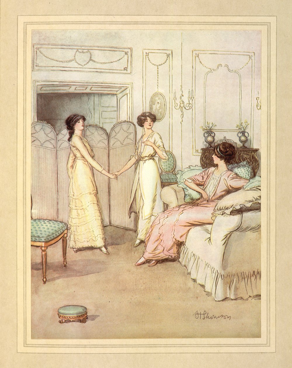 Tři ženy z „Obdivuhodného Crichtona“ od J. M. Barrieho od Hugh Thomson