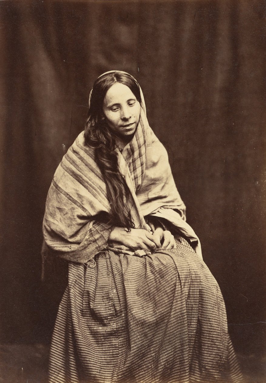 Pacient, Surrey County Lunatic Asylum, 1850-55. od Hugh Welch Diamond