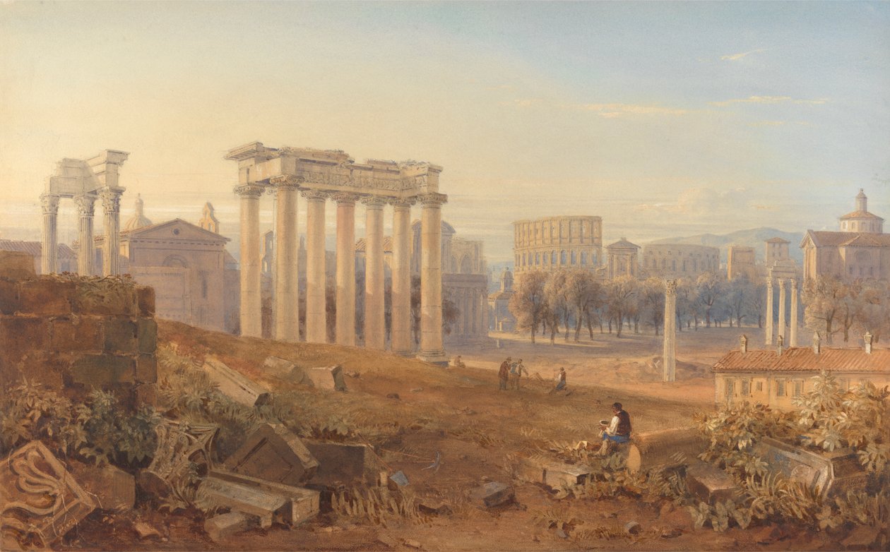 Pohled na fórum v Římě od Hugh William Grecian Williams