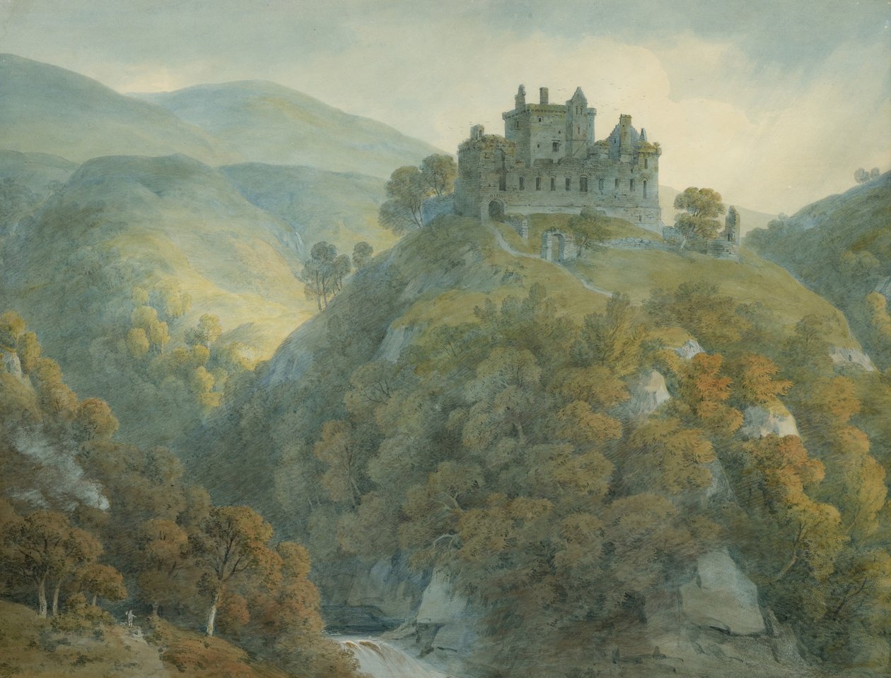 Castle Campbell, Clackmannanshire, 1813 od Hugh William Williams
