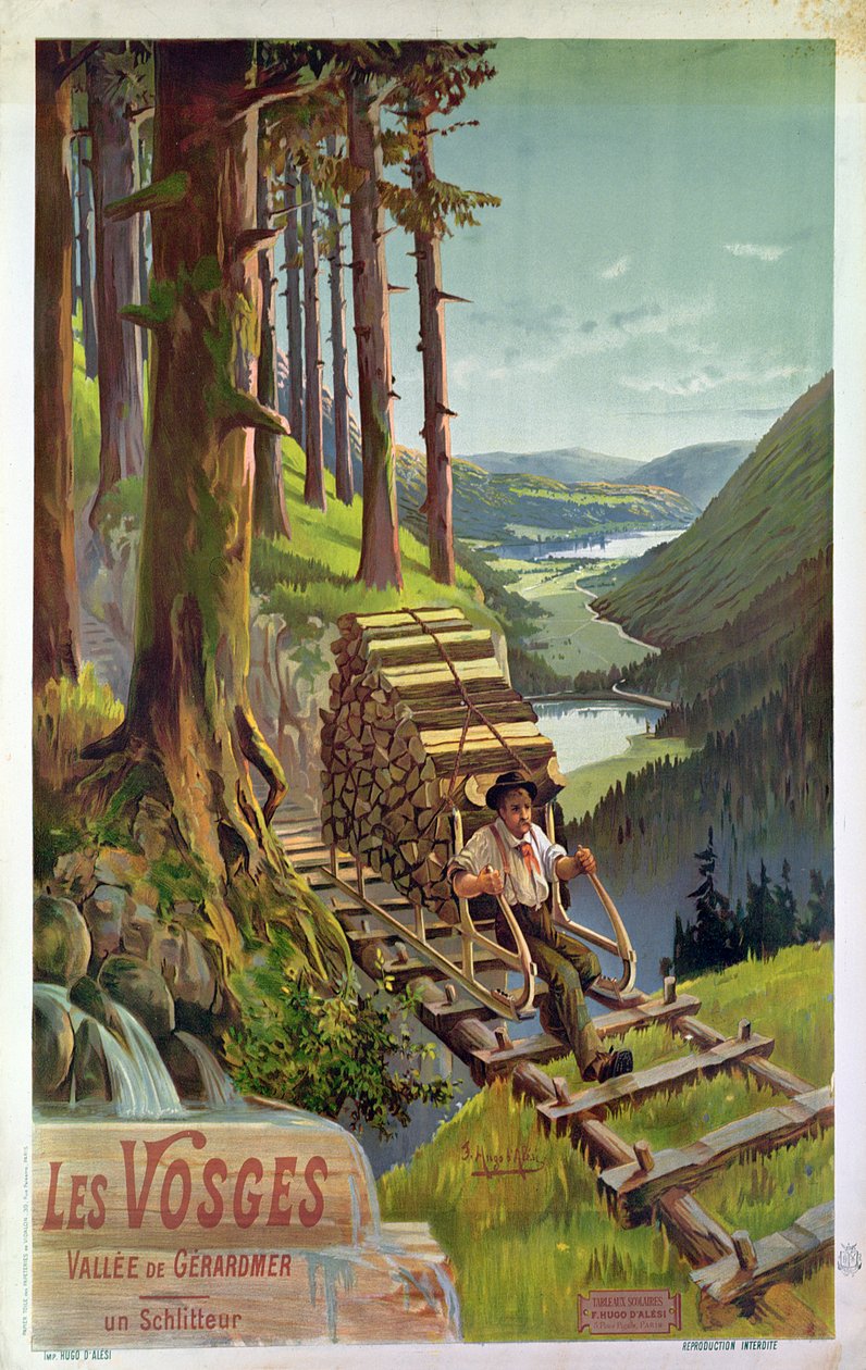 Reklamní plakát Les Vosges, 1900 od Hugo d