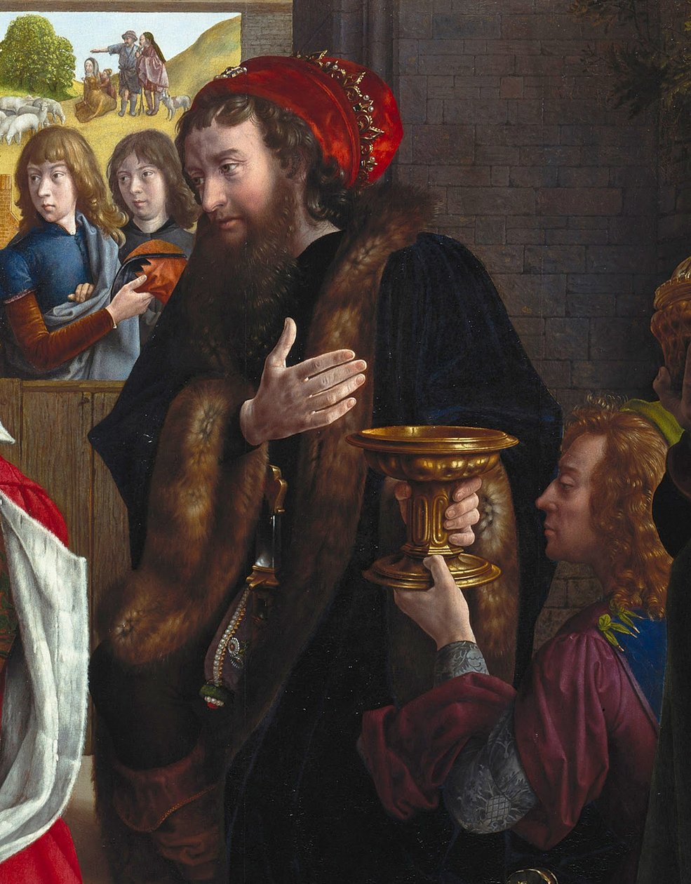 Klanění králů (Monforte Altar) od Hugo van der Goes