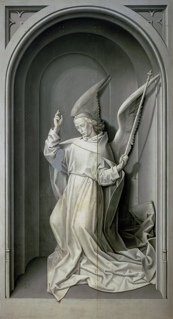 Anděl Zvěstování, z Portinari Triptych, c.1479 od Hugo van der Goes