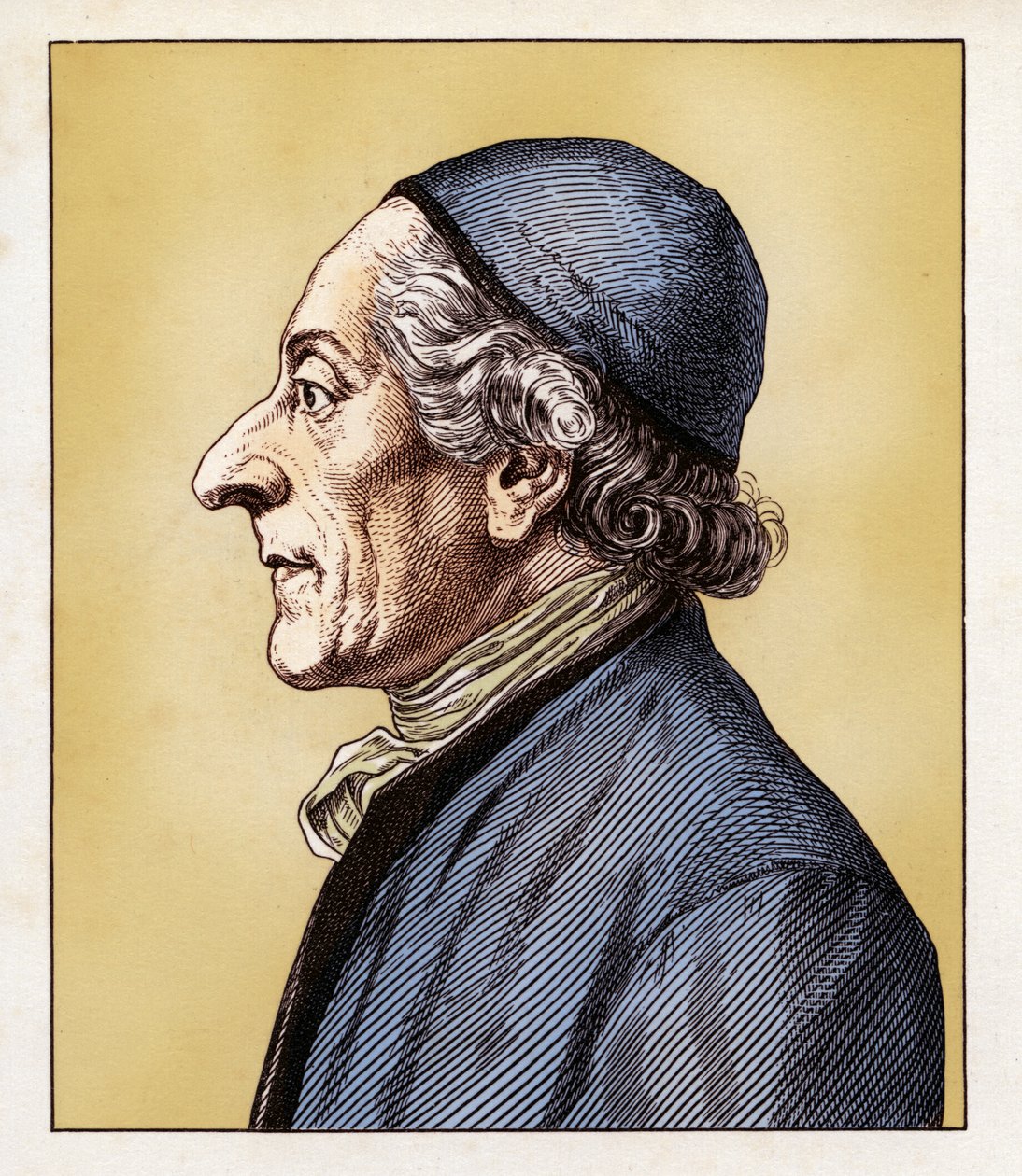 Johann Caspar LAVATER (11. listopadu 1741 - 2. ledna 1801) 1854 (rytina) od Hugo Bürkner