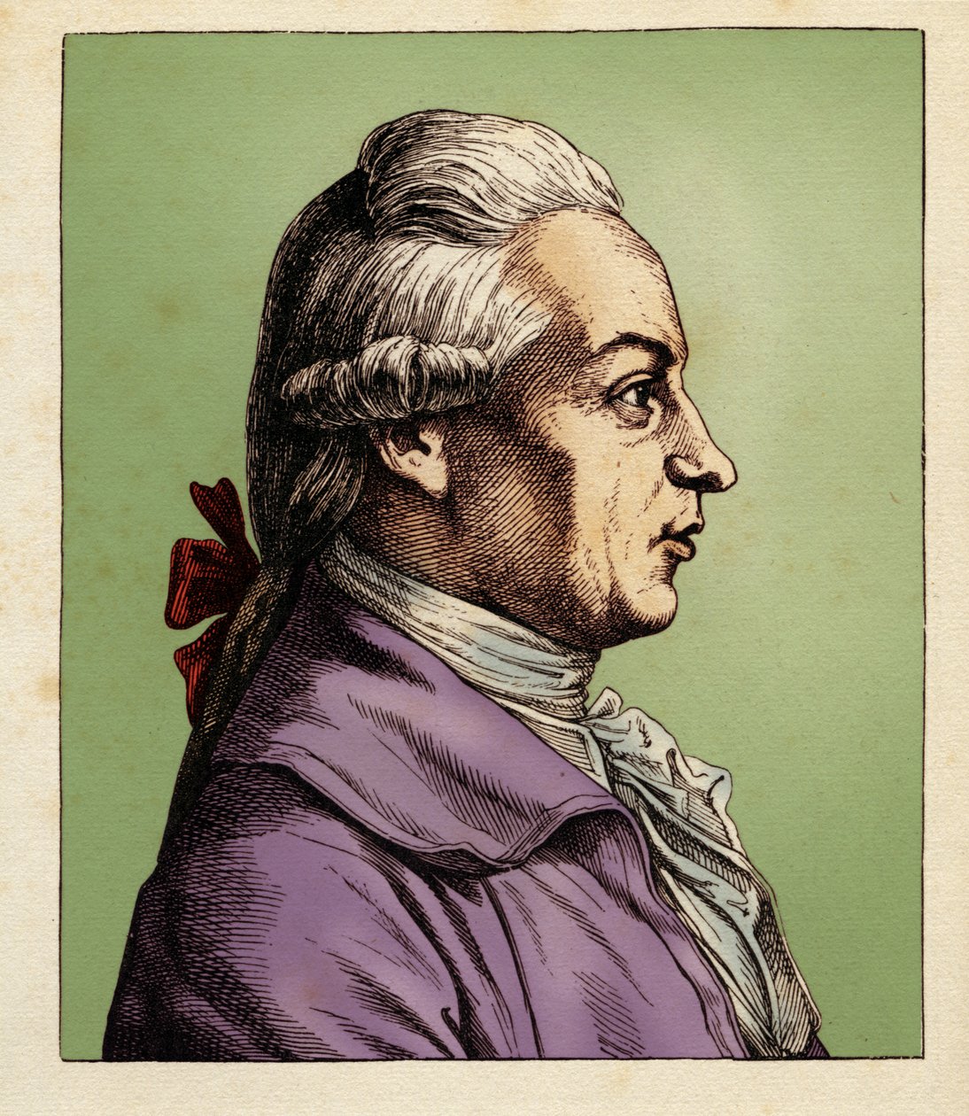 Johann Wilhelm von ARCHENHOLZ (3. září 1741 - 28. února 1812) 1854 (rytina) od Hugo Bürkner