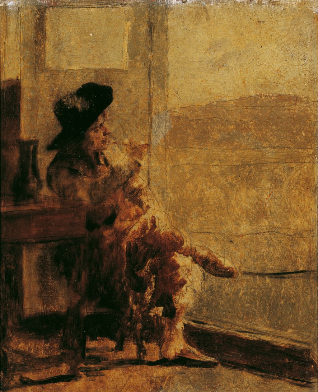 Sedící kuřák od Hugo Charlemont