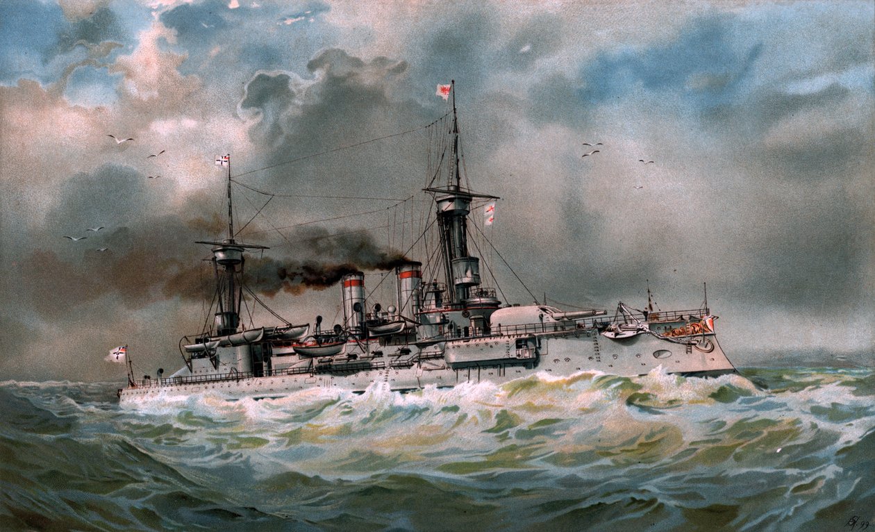 S.M. Bitevní loď Brandenburg od Hugo Graf