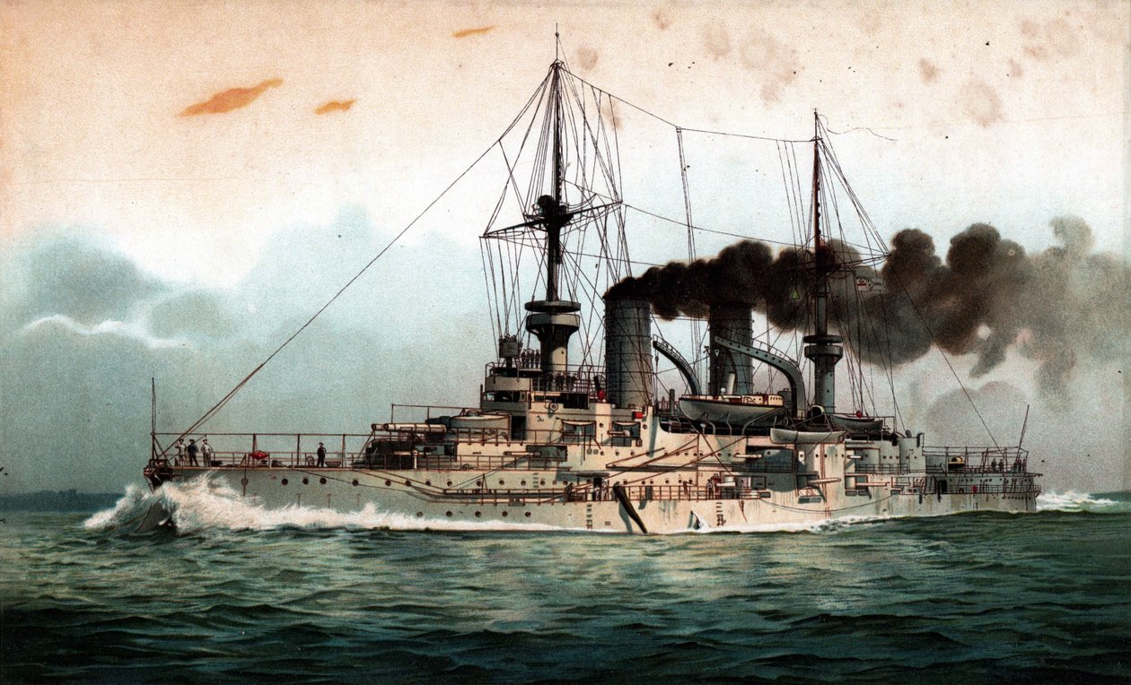 S.M. Bitevní loď Mecklenburg od Hugo Graf