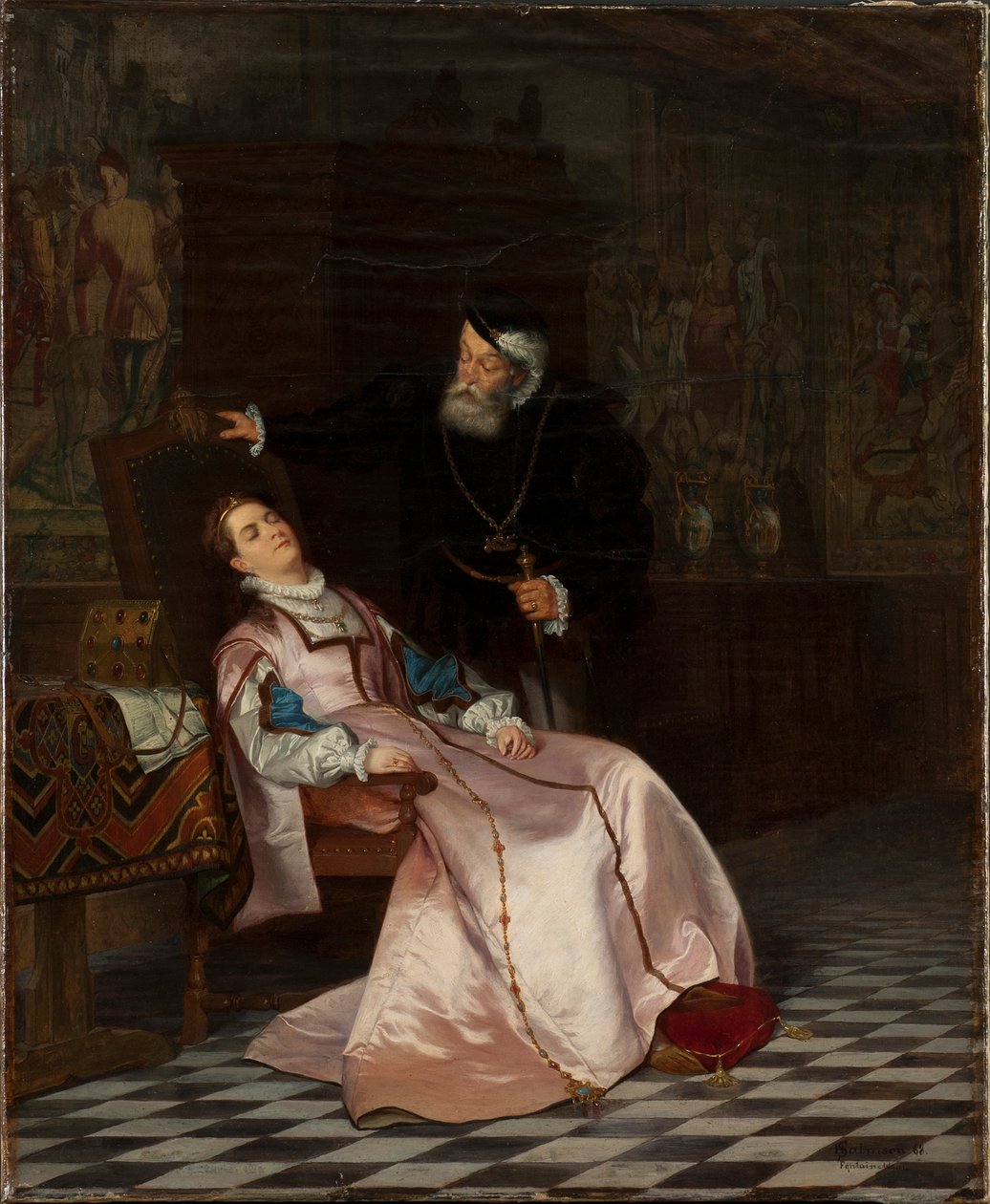 Gustav Vasa najde svou choť Catherine Stenbock spící a slyší ji říkat krále Göstu miluji..., 1 od Hugo Salmson