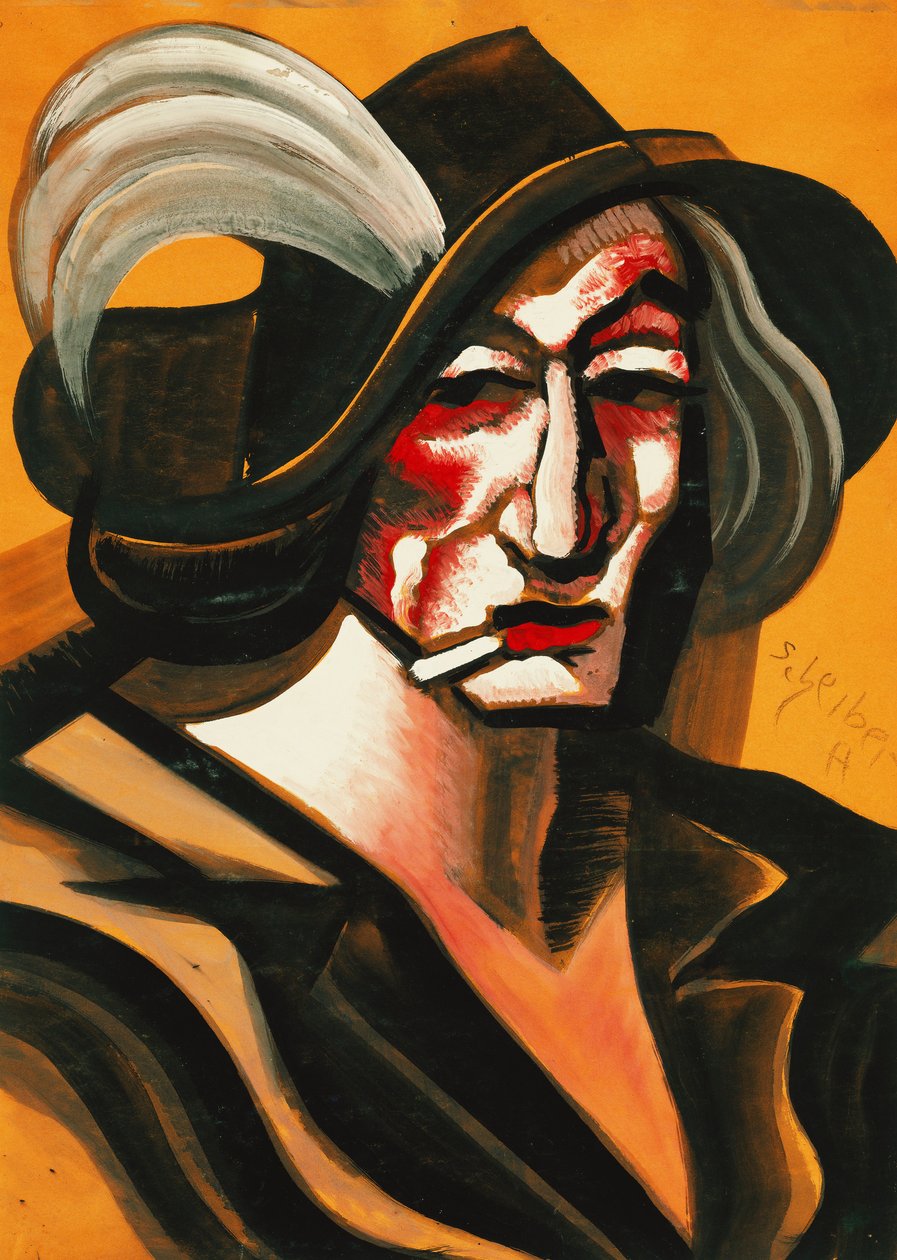 Dáma s kloboukem; Dame mit Hut od Hugo Scheiber