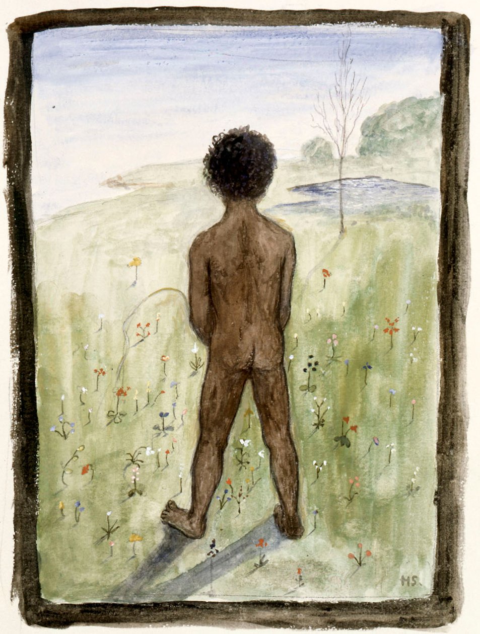 Chlapec na louce od Hugo Simberg