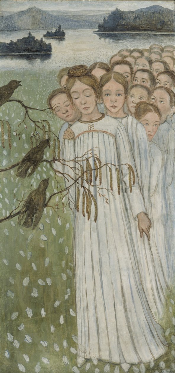 Lidová píseň Lidová píseň, 1894 od Hugo Simberg