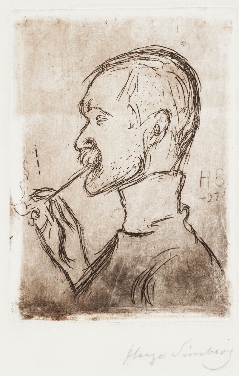 Gallen-Kallela se svou dýmkou od Hugo Simberg