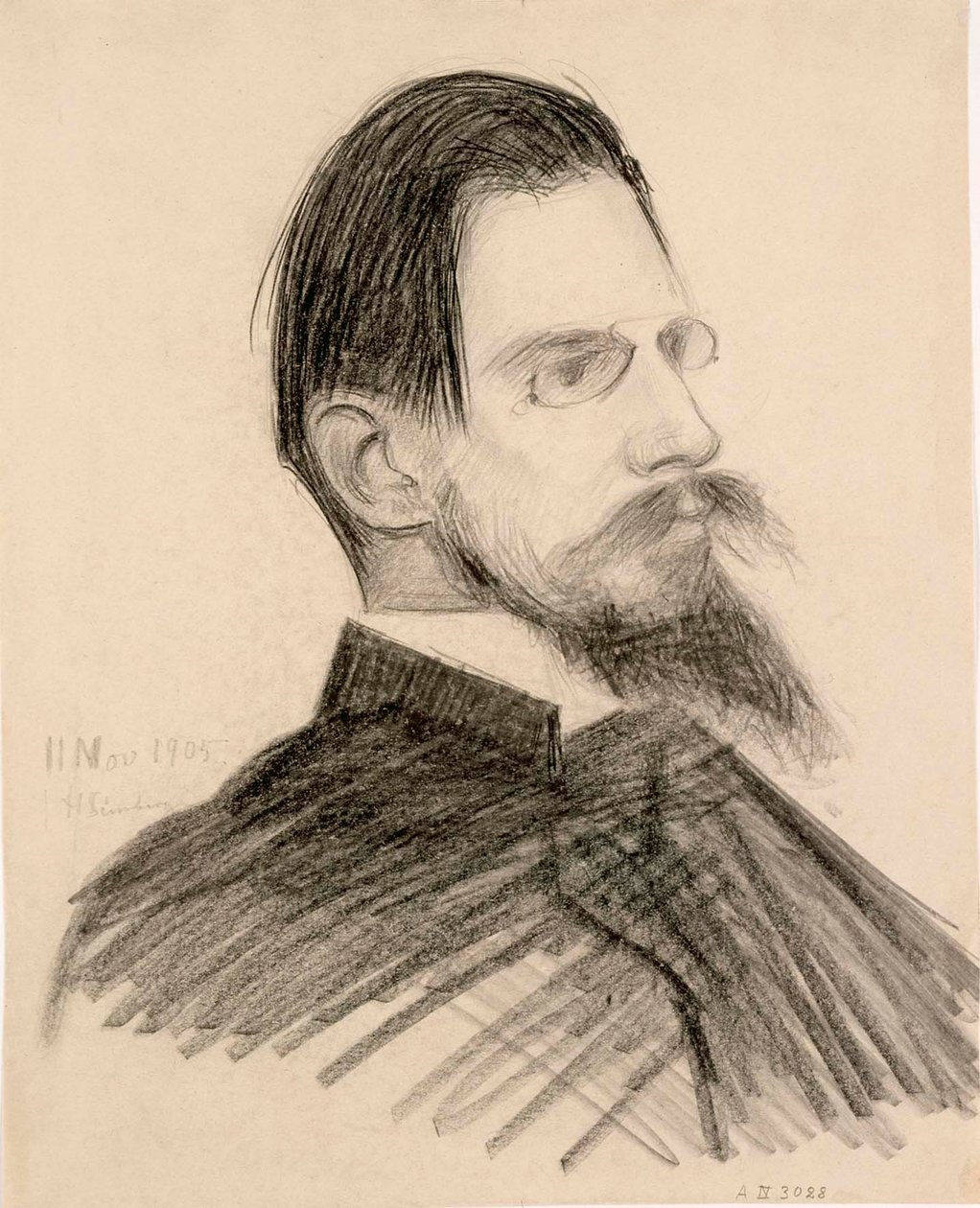 Portrét Otto Donnera od Hugo Simberg