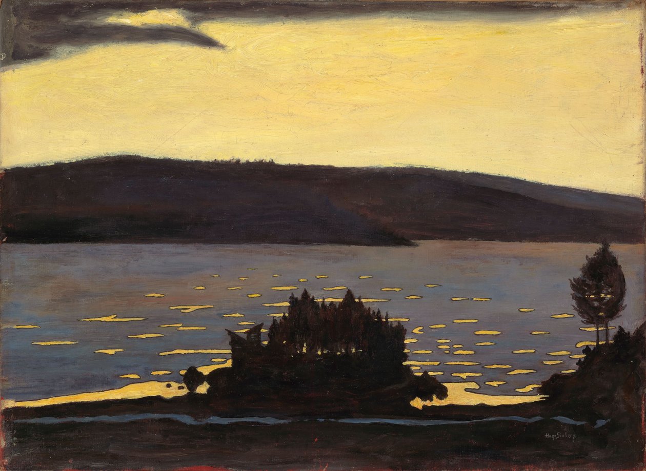 Jarní večer, prolomení ledu od Hugo Simberg