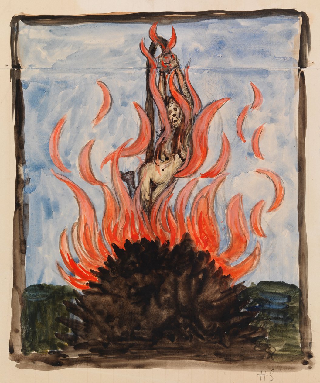 Čarodějnice na hranici od Hugo Simberg