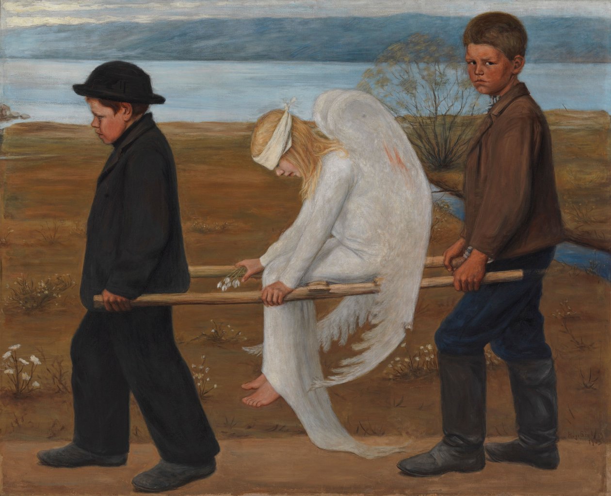 Zraněný anděl od Hugo Simberg