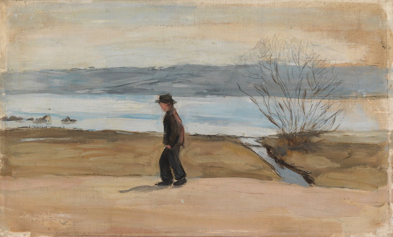 Zraněný anděl, studie krajiny od Hugo Simberg
