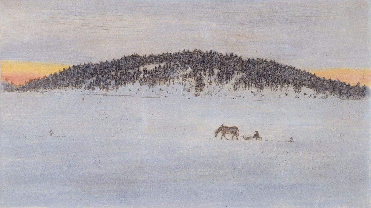 Zimní silnice I od Hugo Simberg