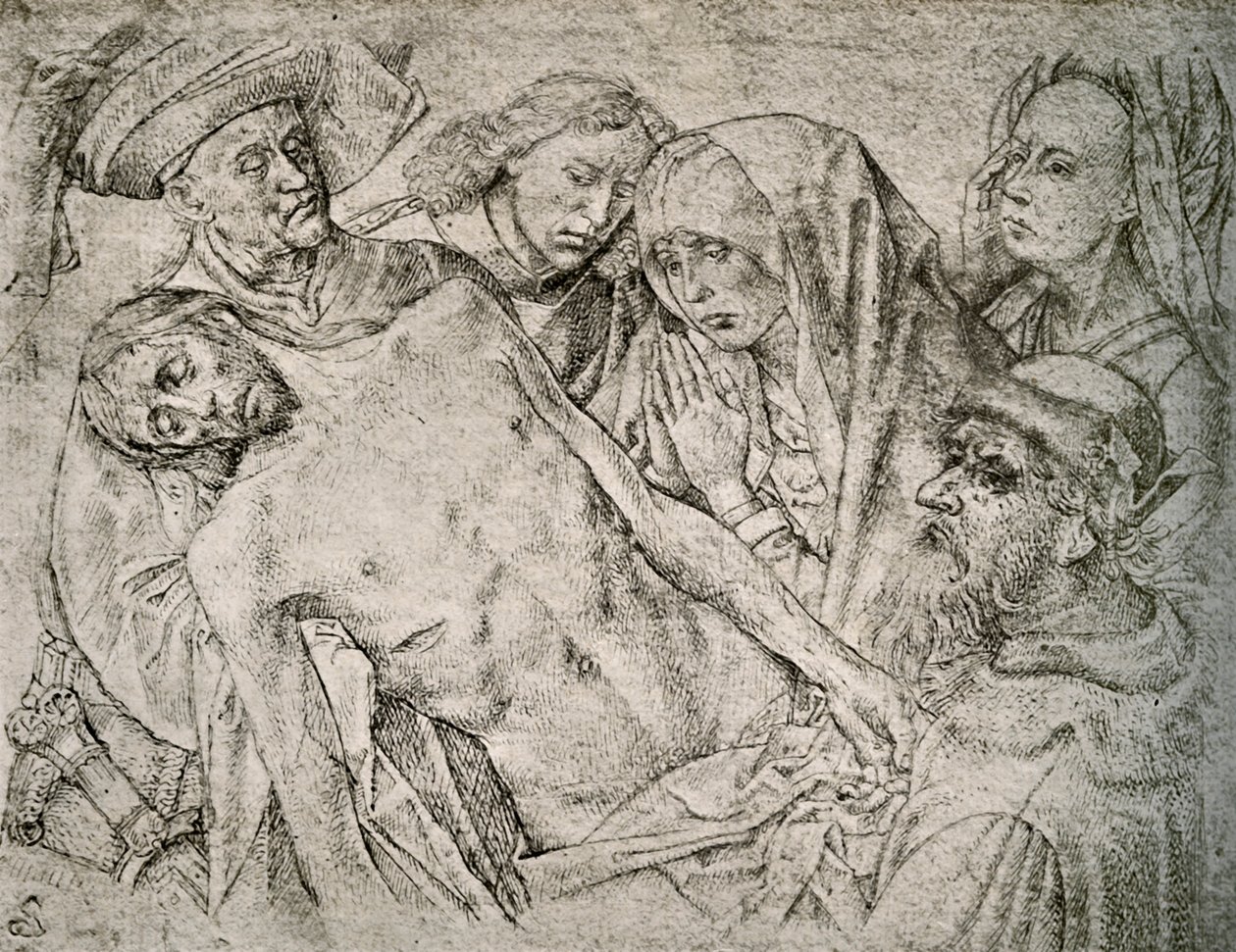 Kresba po sestavení z kříže, c1460-1480, 1908. od Hugo van der Goes
