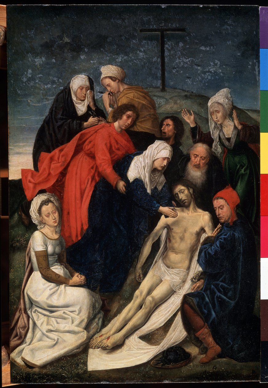 ""Nářek nad Kristovou smrtí"" Obraz Hugo van der Goes (1435-1482) Rozměr 36x30 cm Muzeum Ermitáž, Petrohrad od Hugo van der Goes