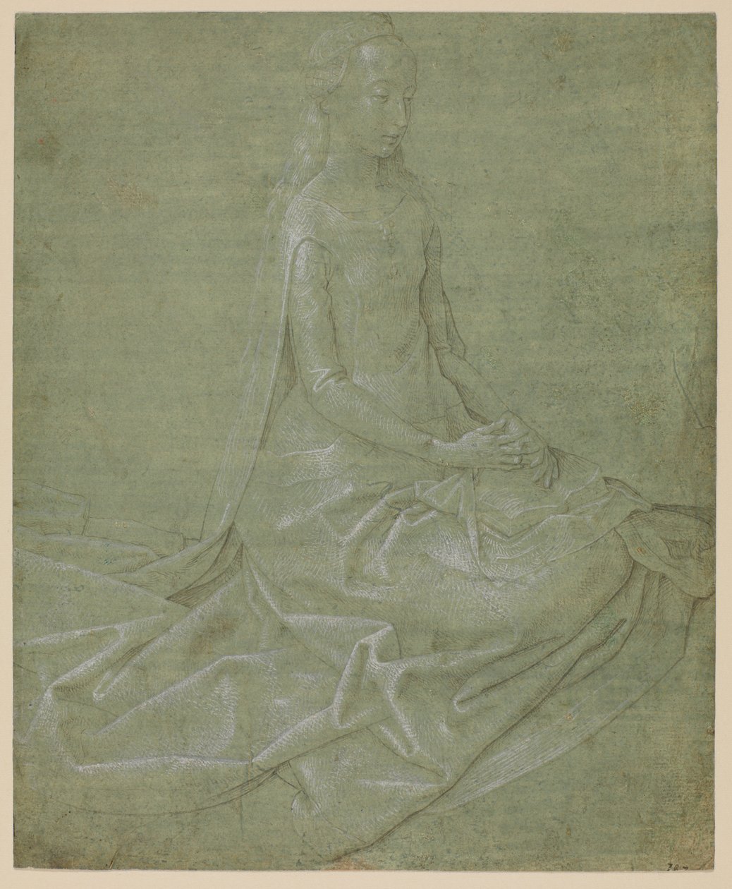 Sedící světice, 1475 - 1485 cca od Hugo van der Goes