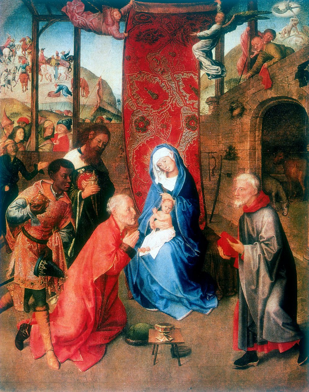 Klanění tří králů, 15. století od Hugo van der Goes