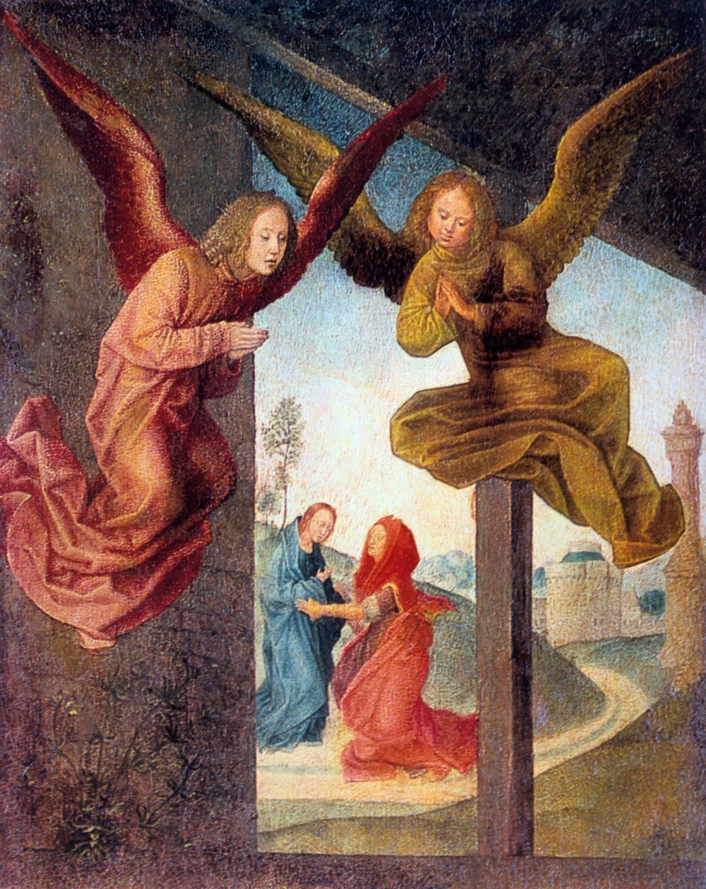 Klanění tří králů, detail, 15. století. od Hugo van der Goes