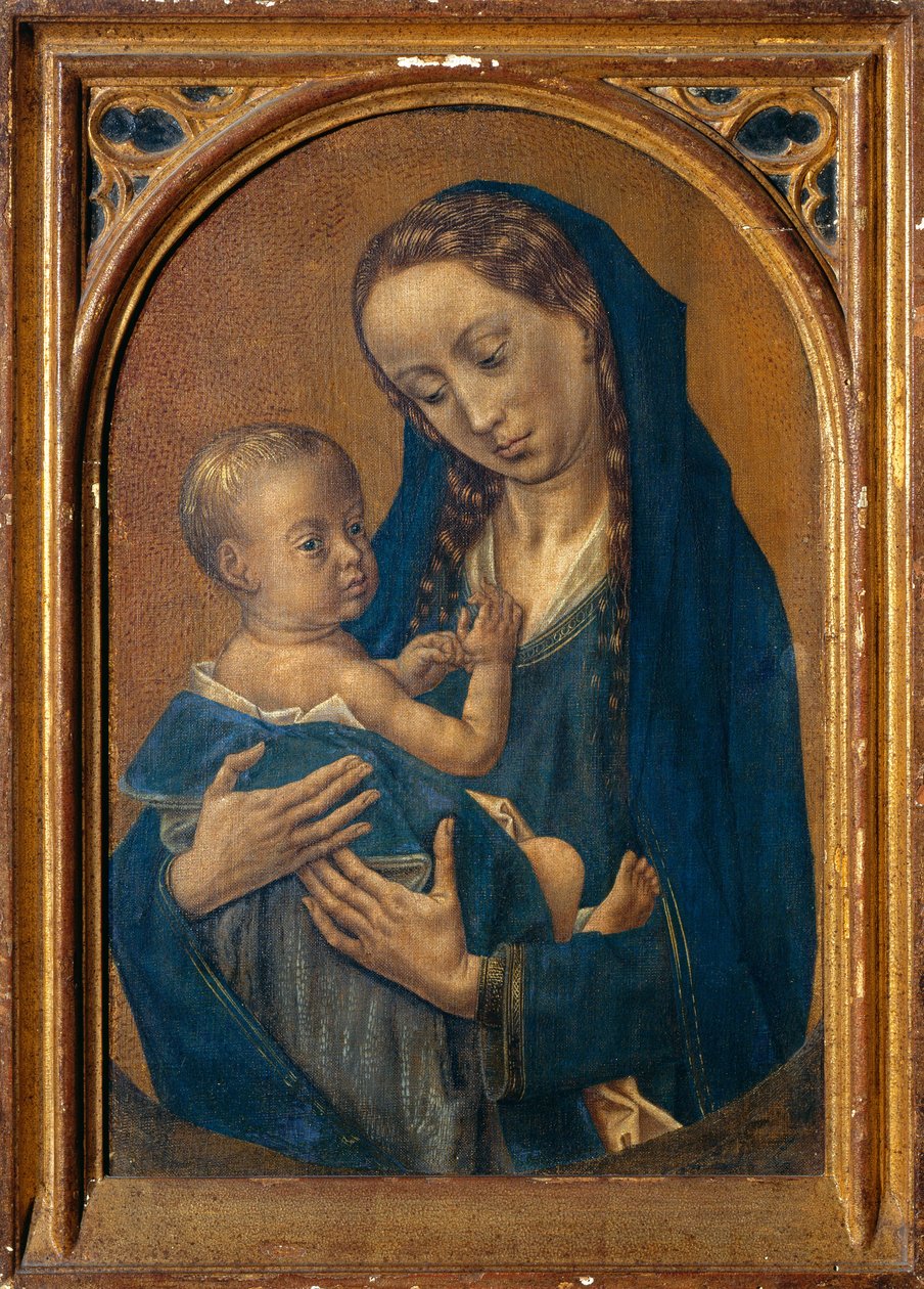 Panna s dítětem a půlměsícem od Hugo van der Goes