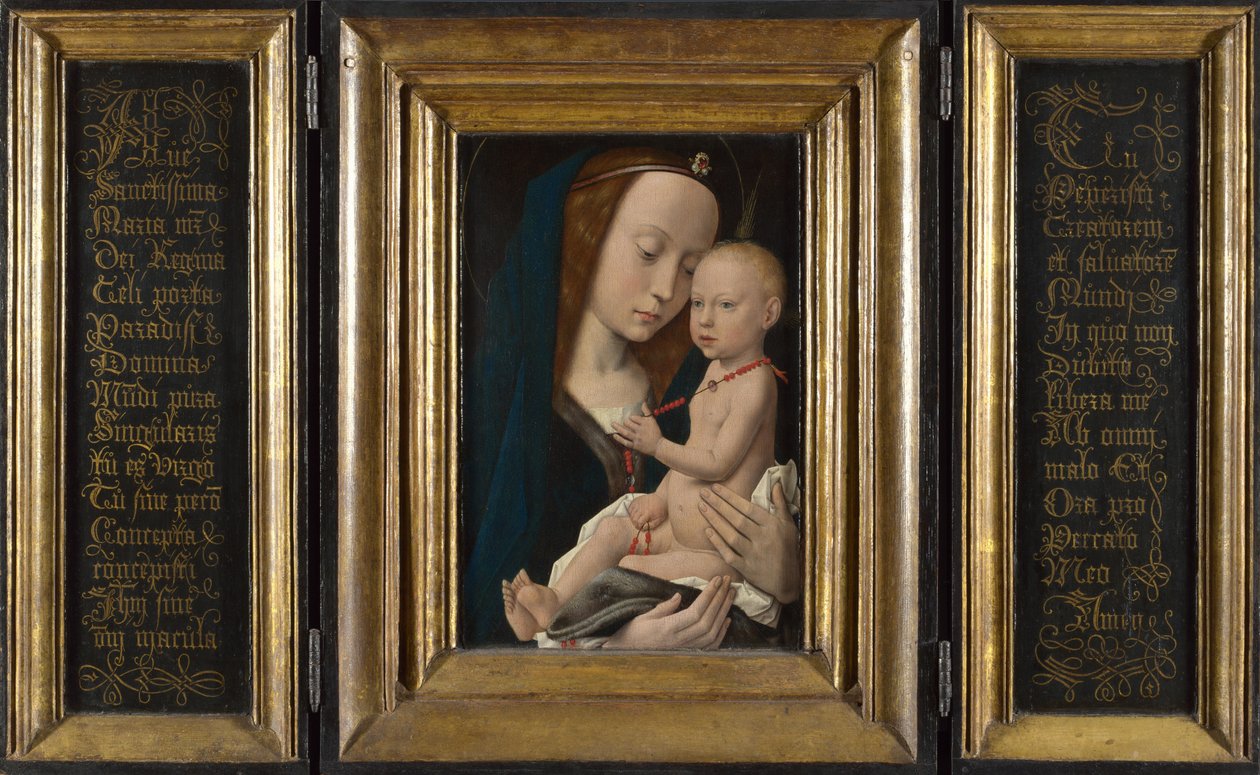 Panna a dítě, asi 1485 od Hugo van der, Goes