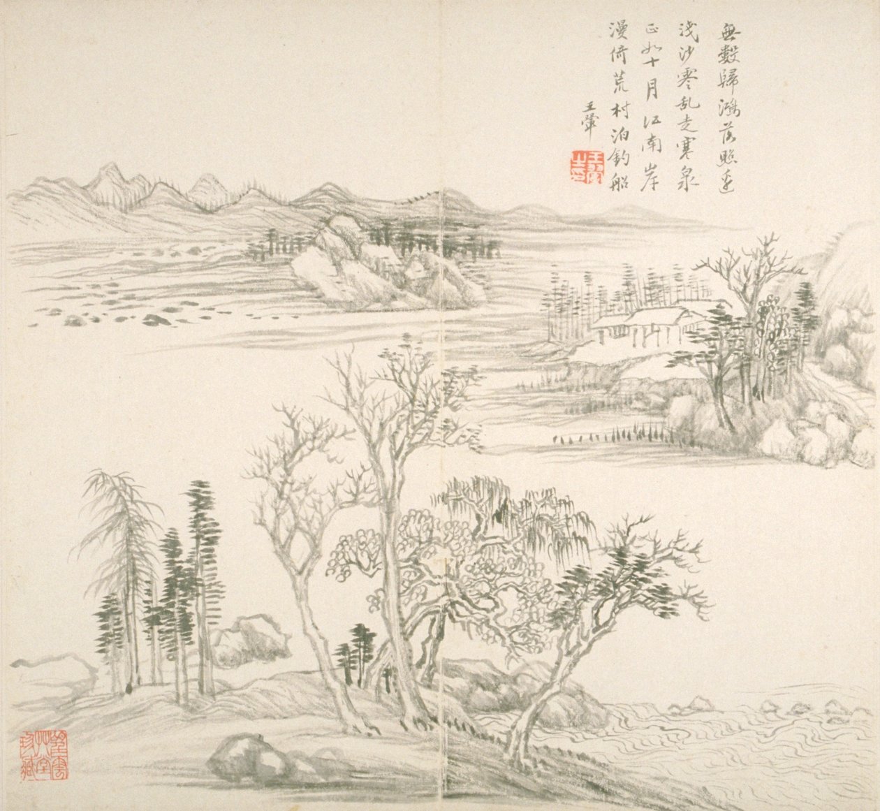 Album After Old Masters And Poems (album (10 listů), tuš na papíře) od Hui Wang