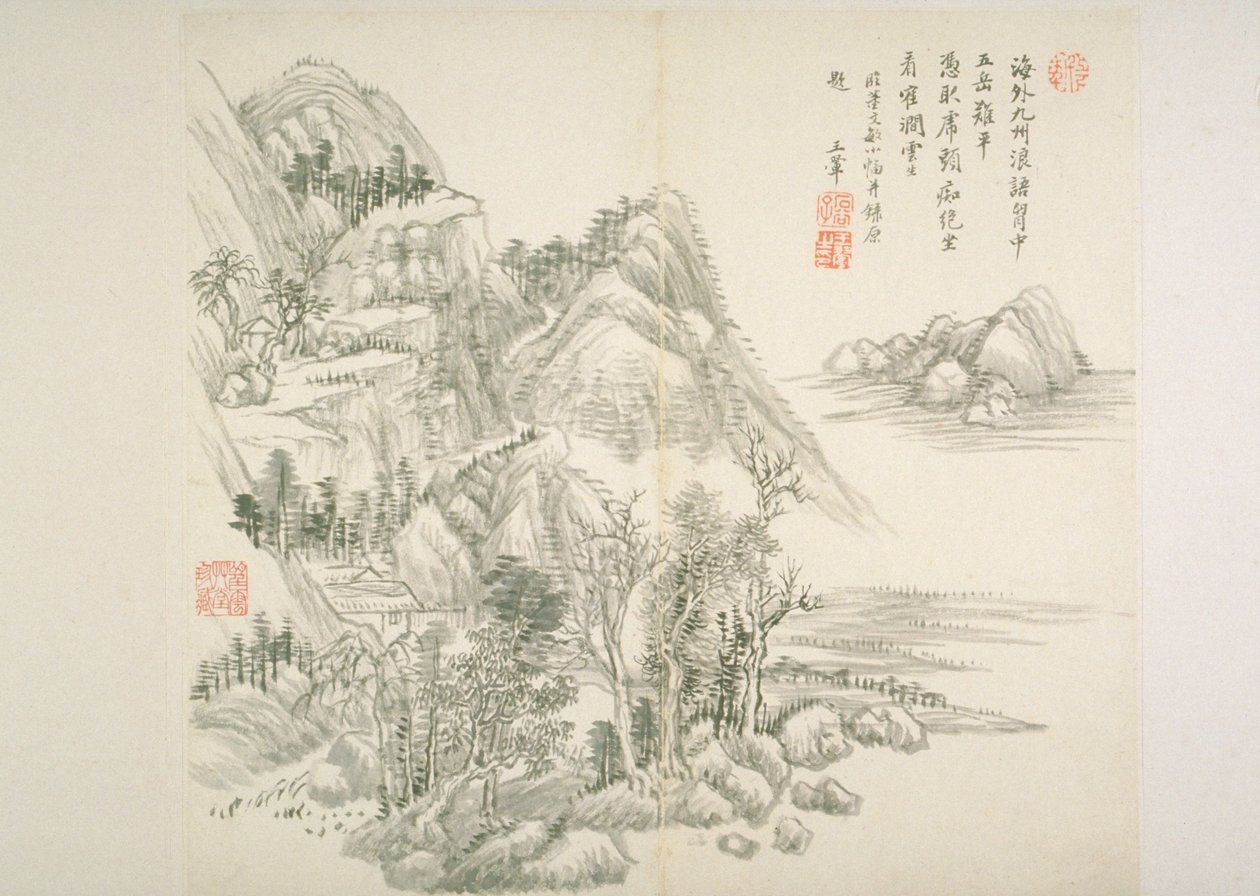 Album After Old Masters And Poems (album (10 listů), tuš na papíře) od Hui Wang