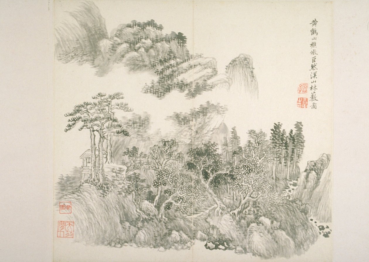 Album After Old Masters And Poems (album (10 listů), tuš na papíře) od Hui Wang