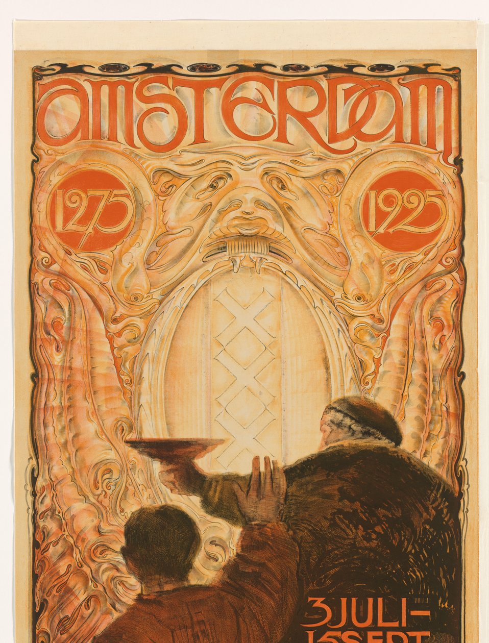 Plakát k výstavě Amsterdam 1275-1925 Amsterdam 1275 1925 (název na objektu) od Huib Luns